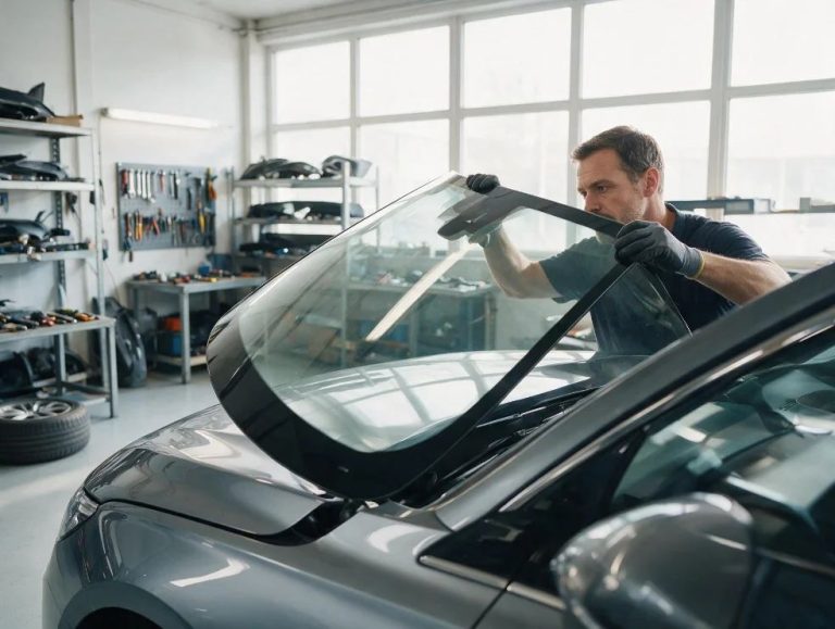 งานเปลี่ยนกระจกรถยนต์ที่ศูนย์บริการ TLH Autoglass